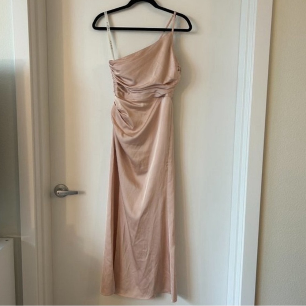 Azazie Mika Bridesmaid Dress Blush Pink Size 6